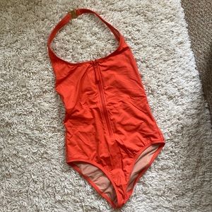 J. Crew Half Zip Halter bathing suit